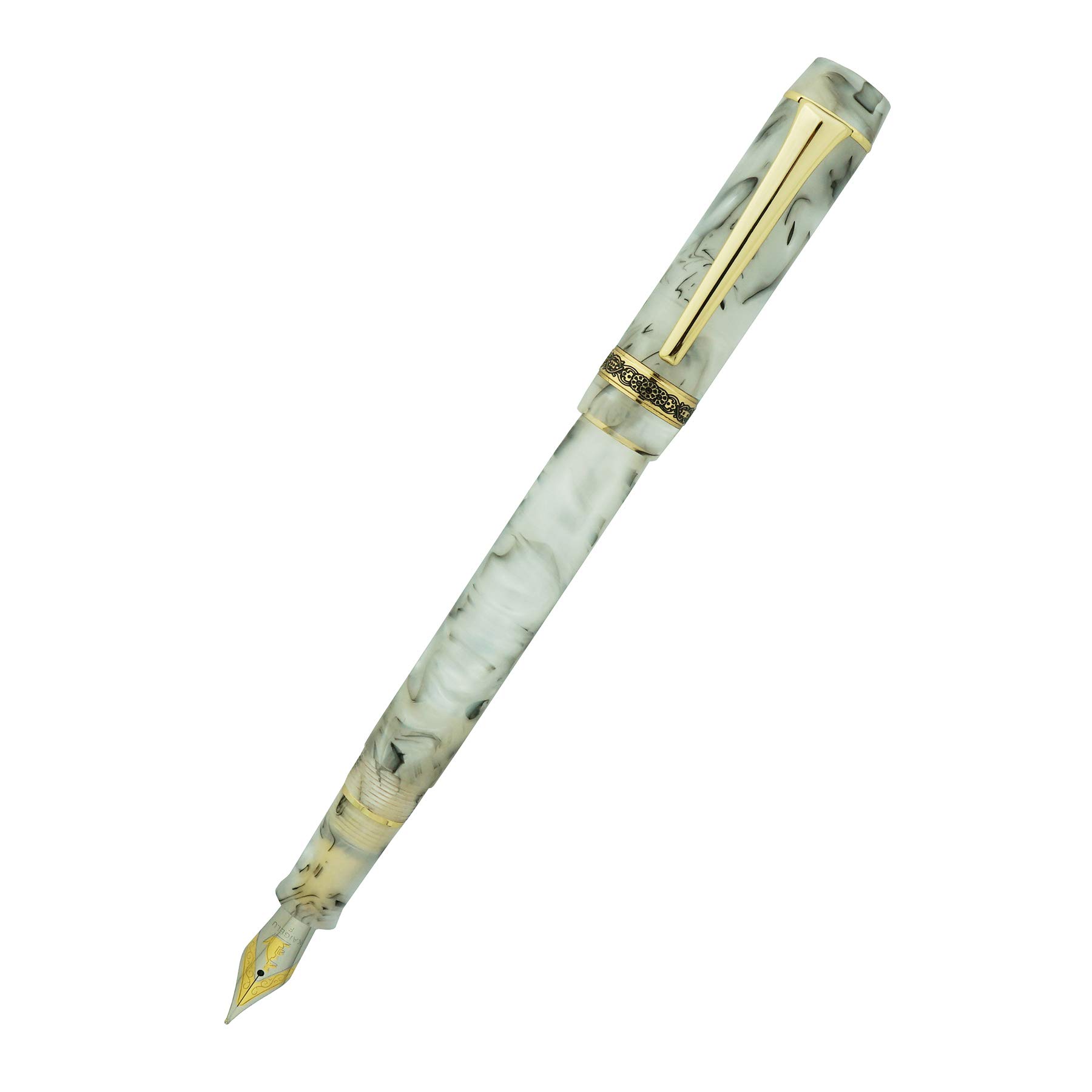 Amazon | Asvine Kaigelu 316 ホワイト アクリル セルロイド 万年筆